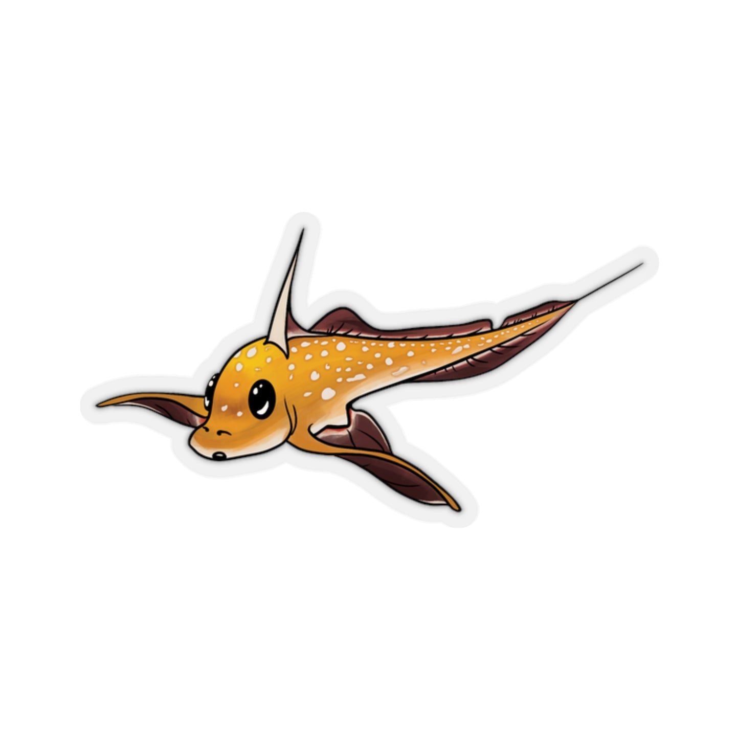 Chimaera fish ghost shark rat fish midnight marine sea animal Kiss-Cut Sticker