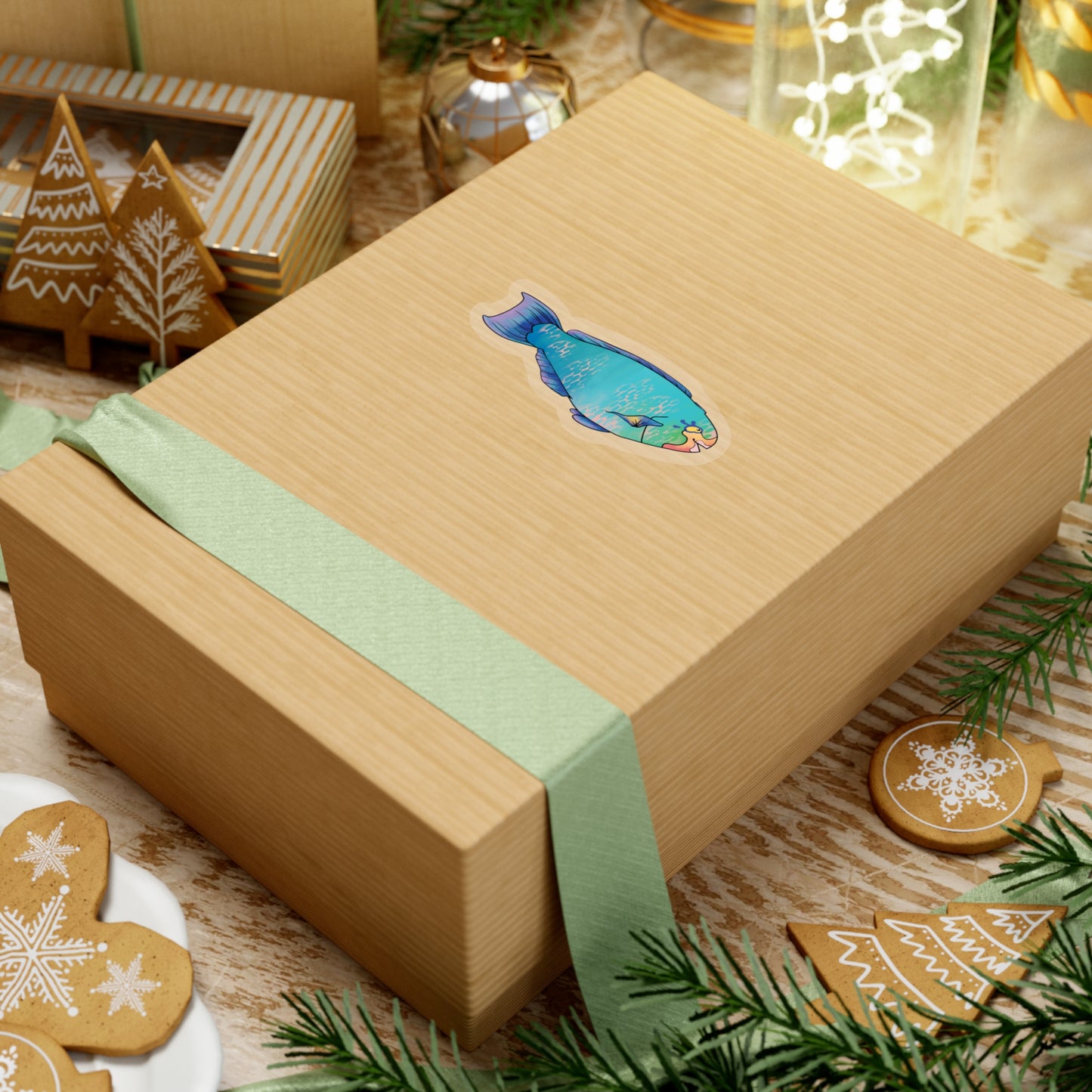 Parrot fish Tropical fish ocean marine animal Kiss-Cut Sticker
