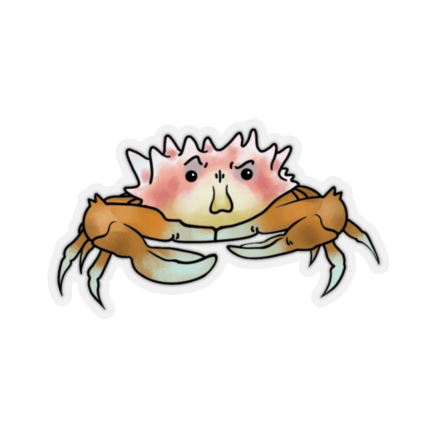 Crab heteronucia vesiculosa ocean marine sea animal Kiss-Cut Sticker