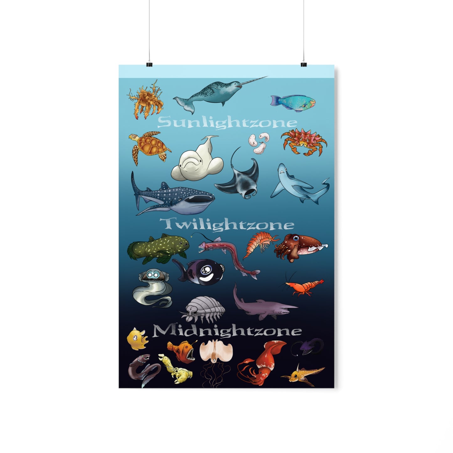 Ocean Zones Premium Matte Vertical Posters