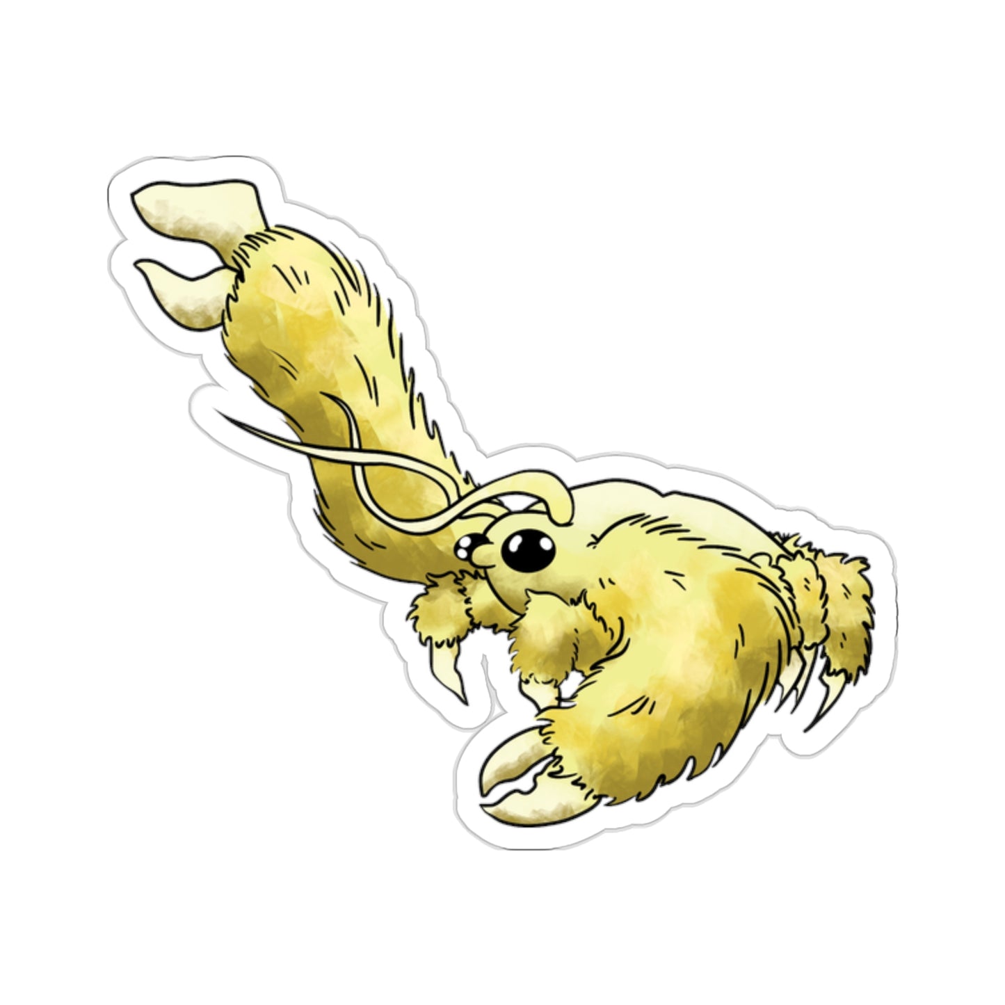Yeti Crab ocean marine sea animal Kiss-Cut Sticker