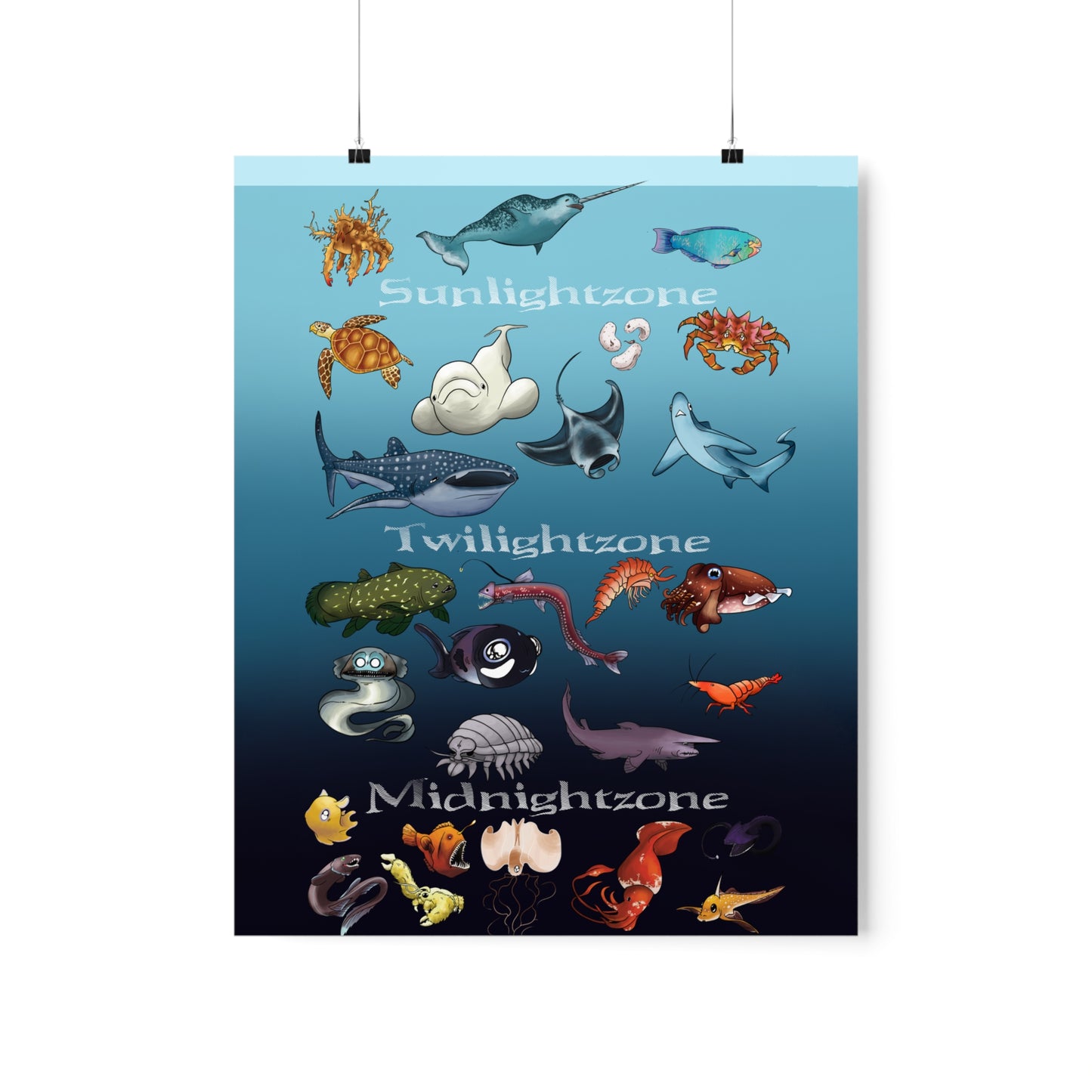 Ocean Zones Premium Matte Vertical Posters