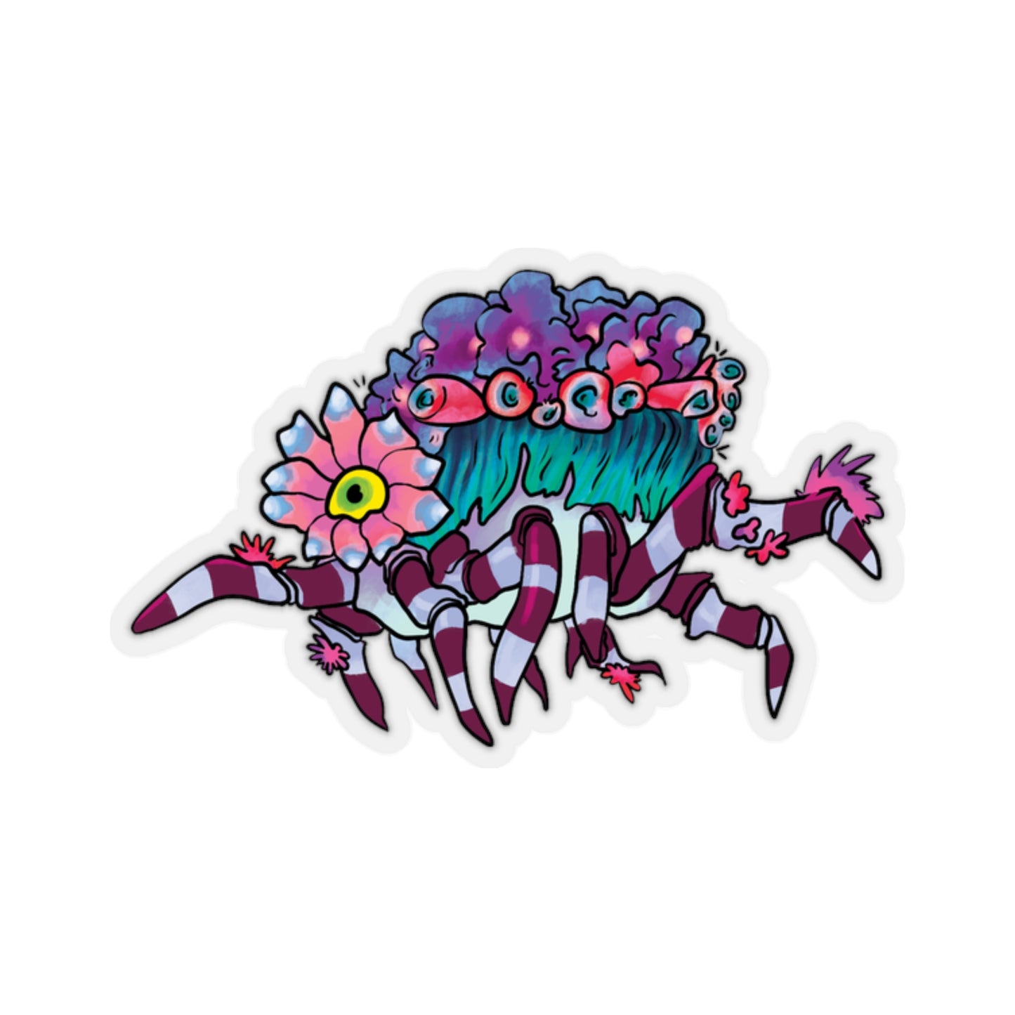 Decorator Crab crustacean sea ocean marine animal Kiss-Cut Sticker