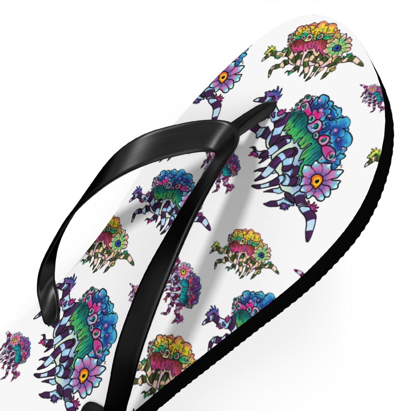 Decorator Crab Summer Beach and Pool Flip Flops