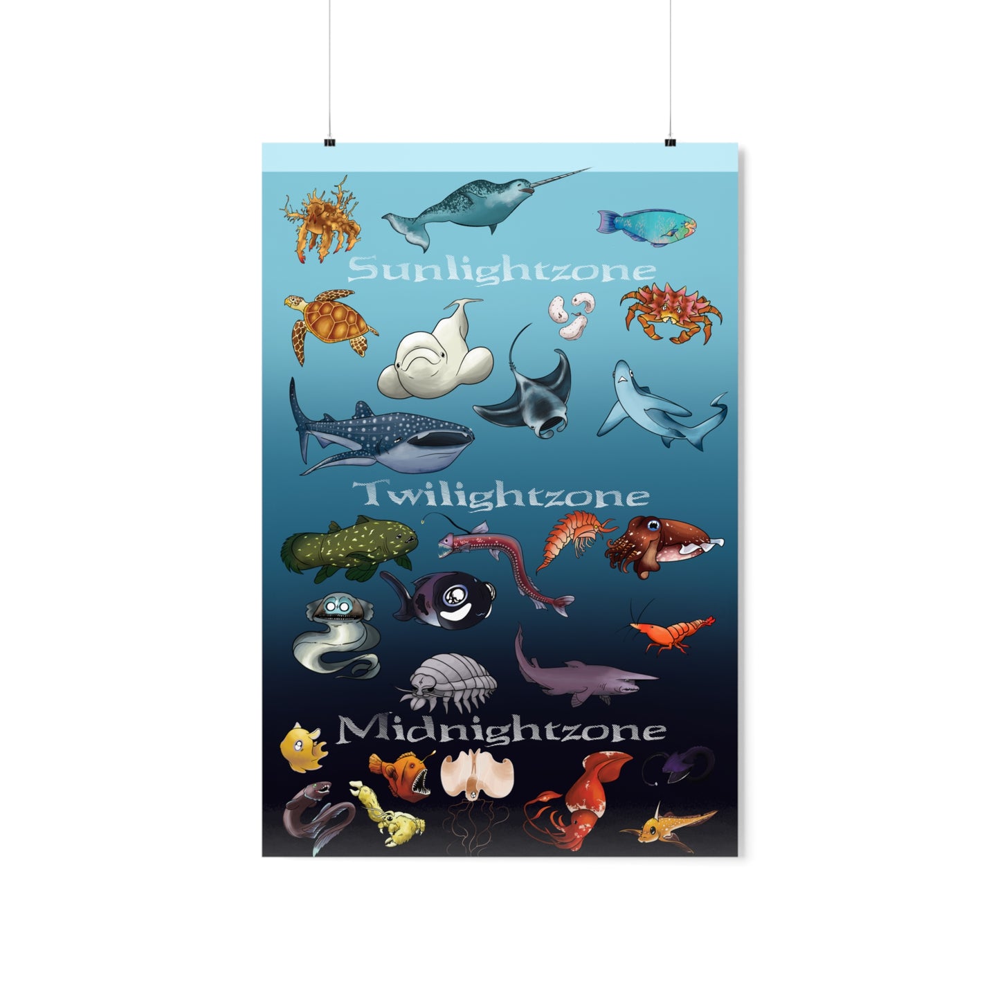 Ocean Zones Premium Matte Vertical Posters