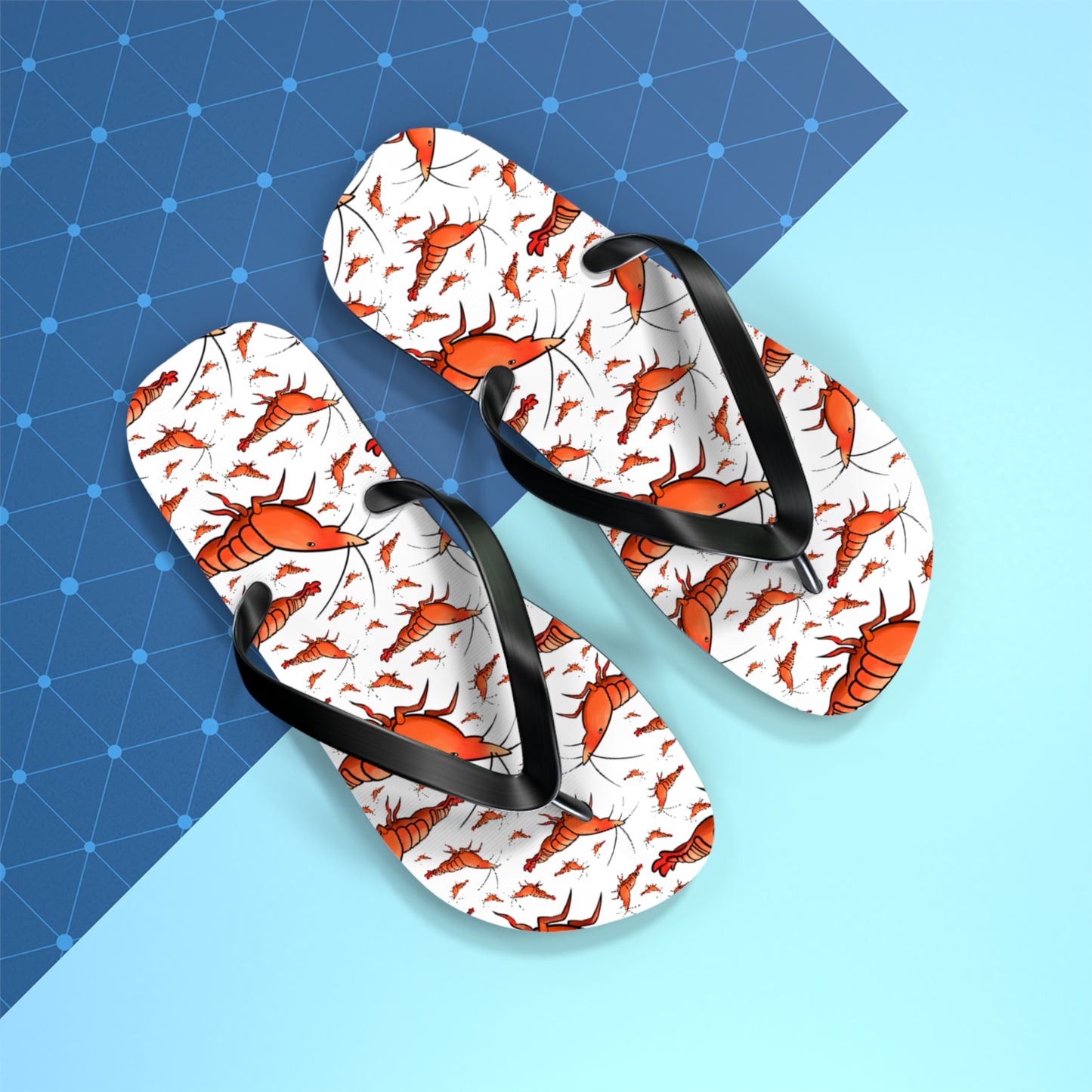 Shrimp Summer Beach and Pool Flip Flops