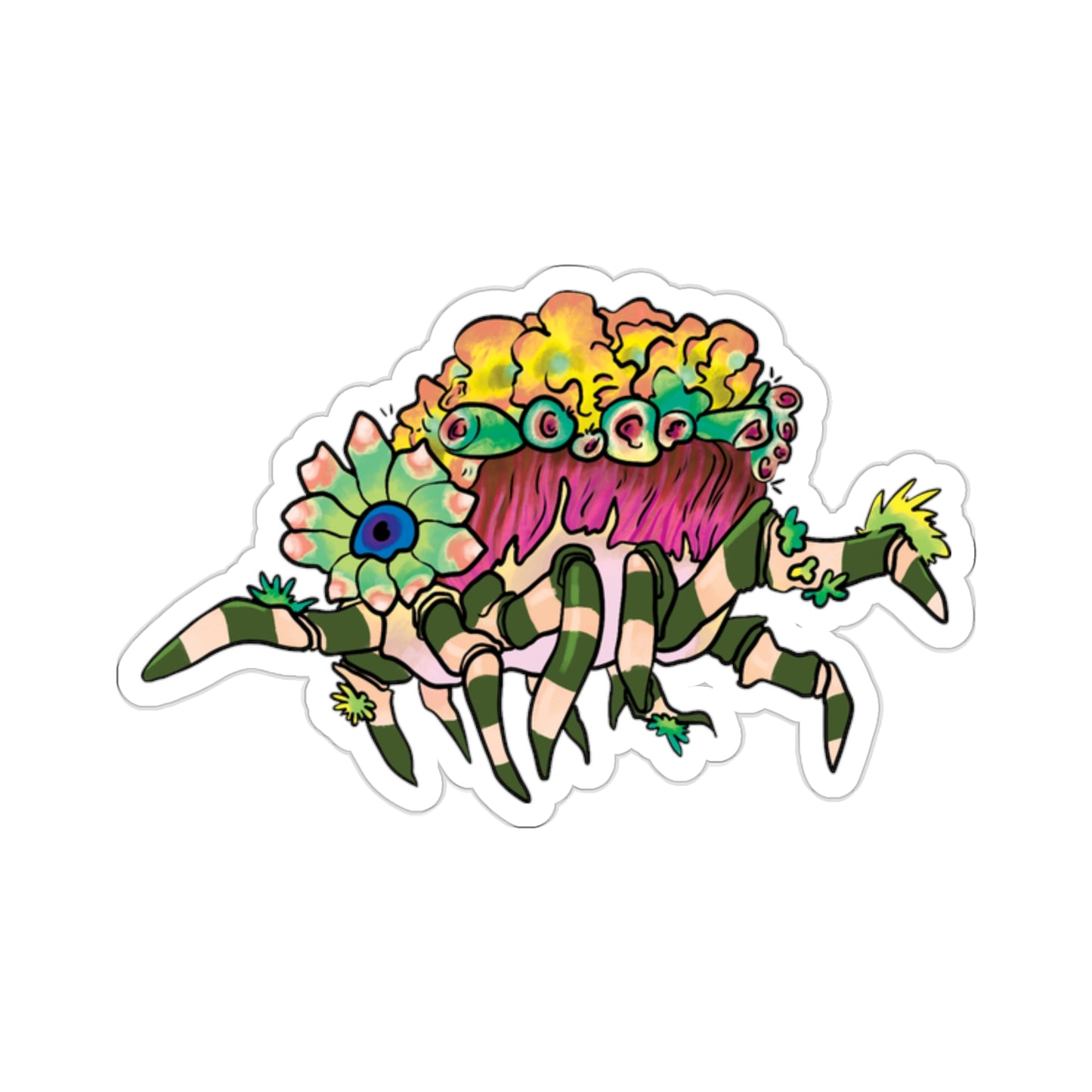 Decorator Crab crustacean sea ocean marine animal Kiss-Cut Sticker