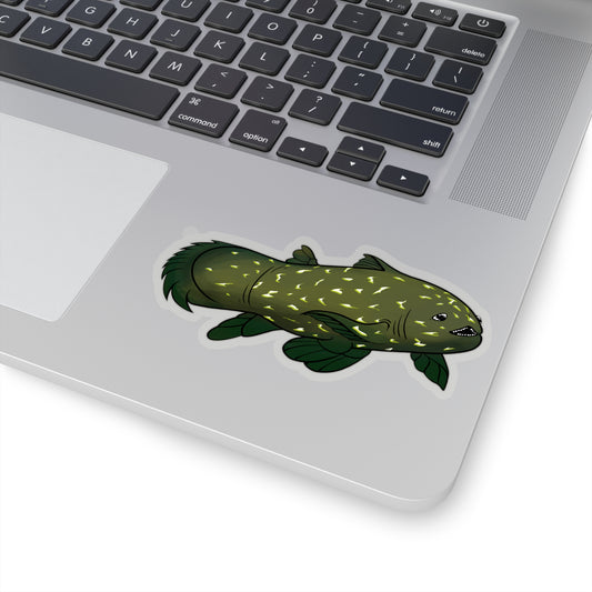 Coelacanth fish deep sea ancient lobe finned ocean marine animal Kiss-Cut Sticker