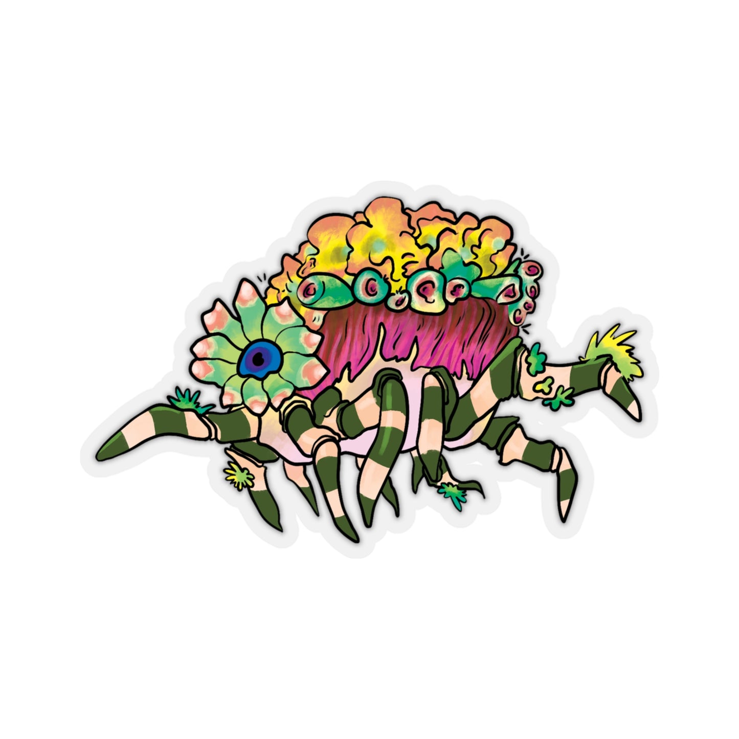 Decorator Crab crustacean sea ocean marine animal Kiss-Cut Sticker