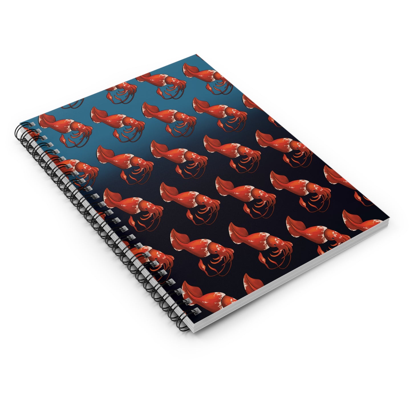 Colassal Squid Pattern Spiral Notebook - Ruled Line