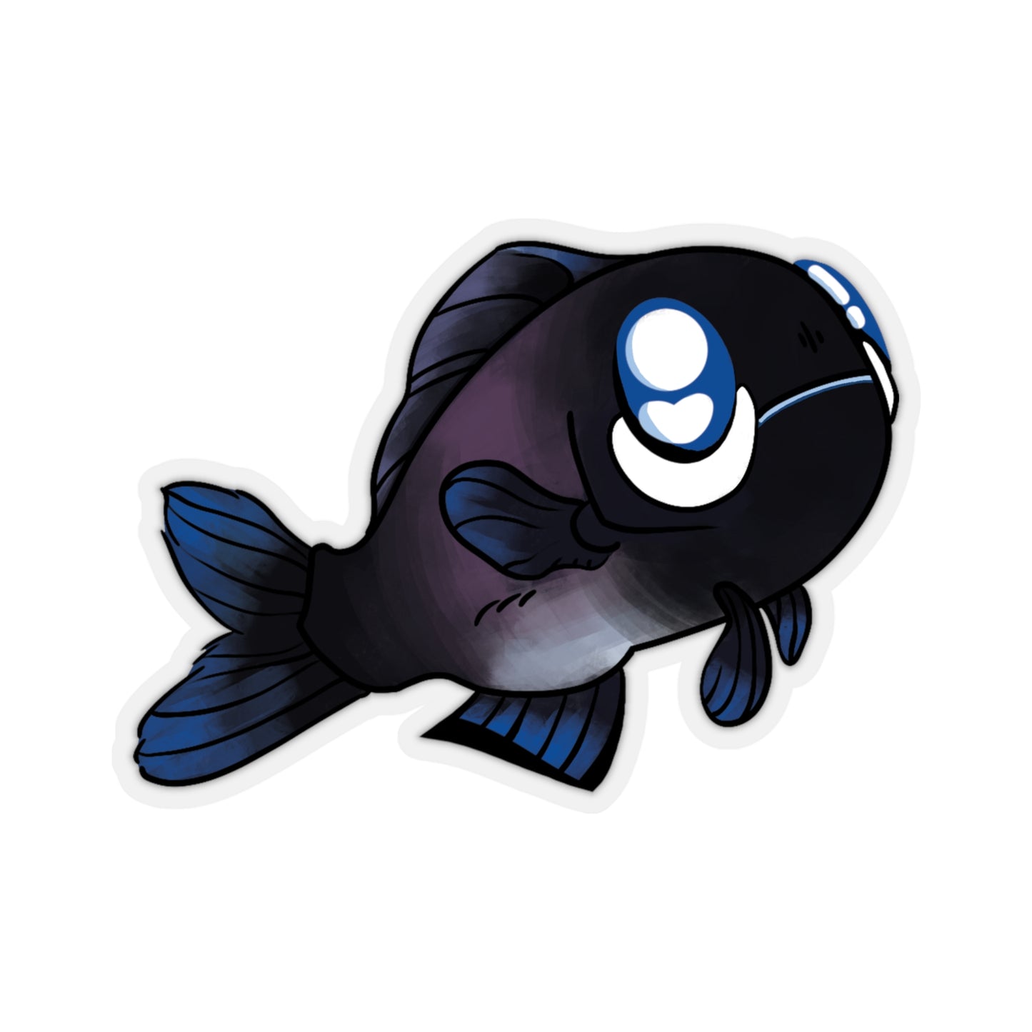 Cute Flashlight fish ocean marine sea animal Kiss-Cut Sticker