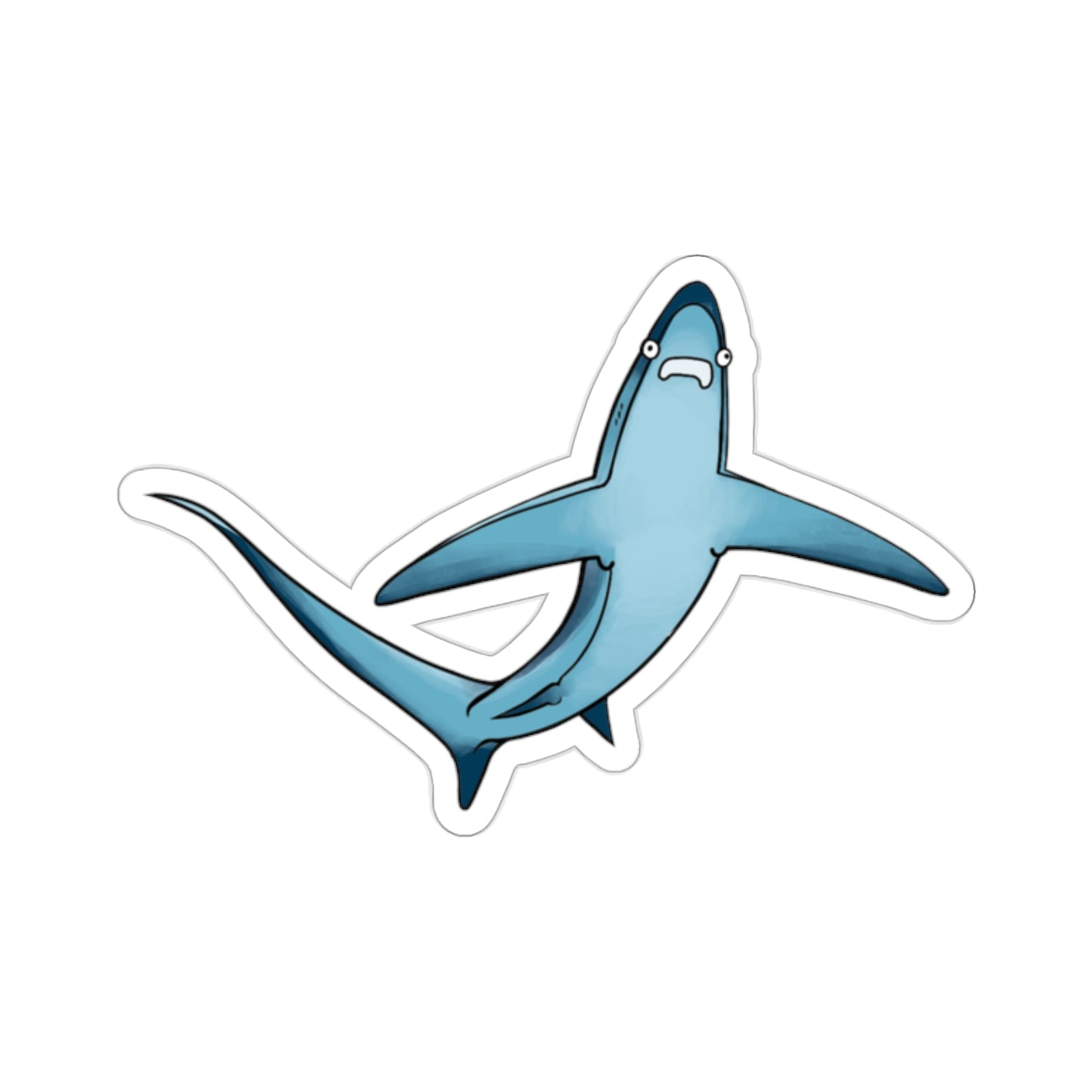 Thresher Shark ocean marine animal Kiss-Cut Sticker