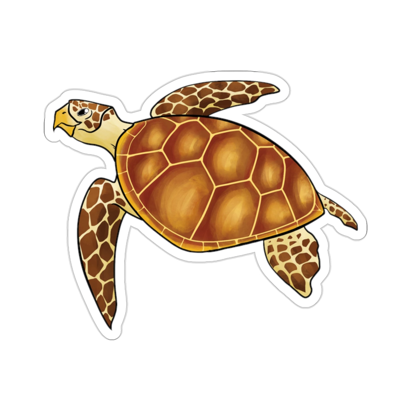Sea Turtle ocean marine animal Kiss-Cut Sticker