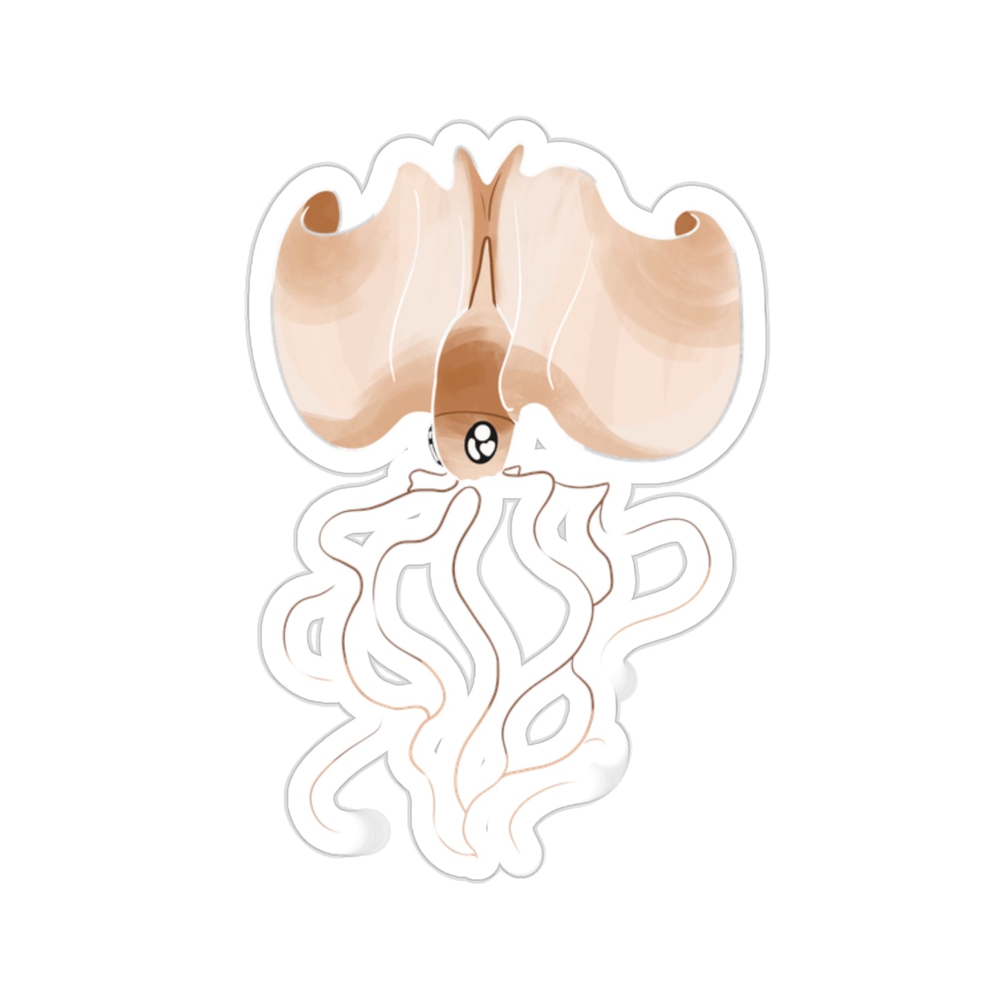 Magnapinna squid ocean marine animal Kiss-Cut Sticker