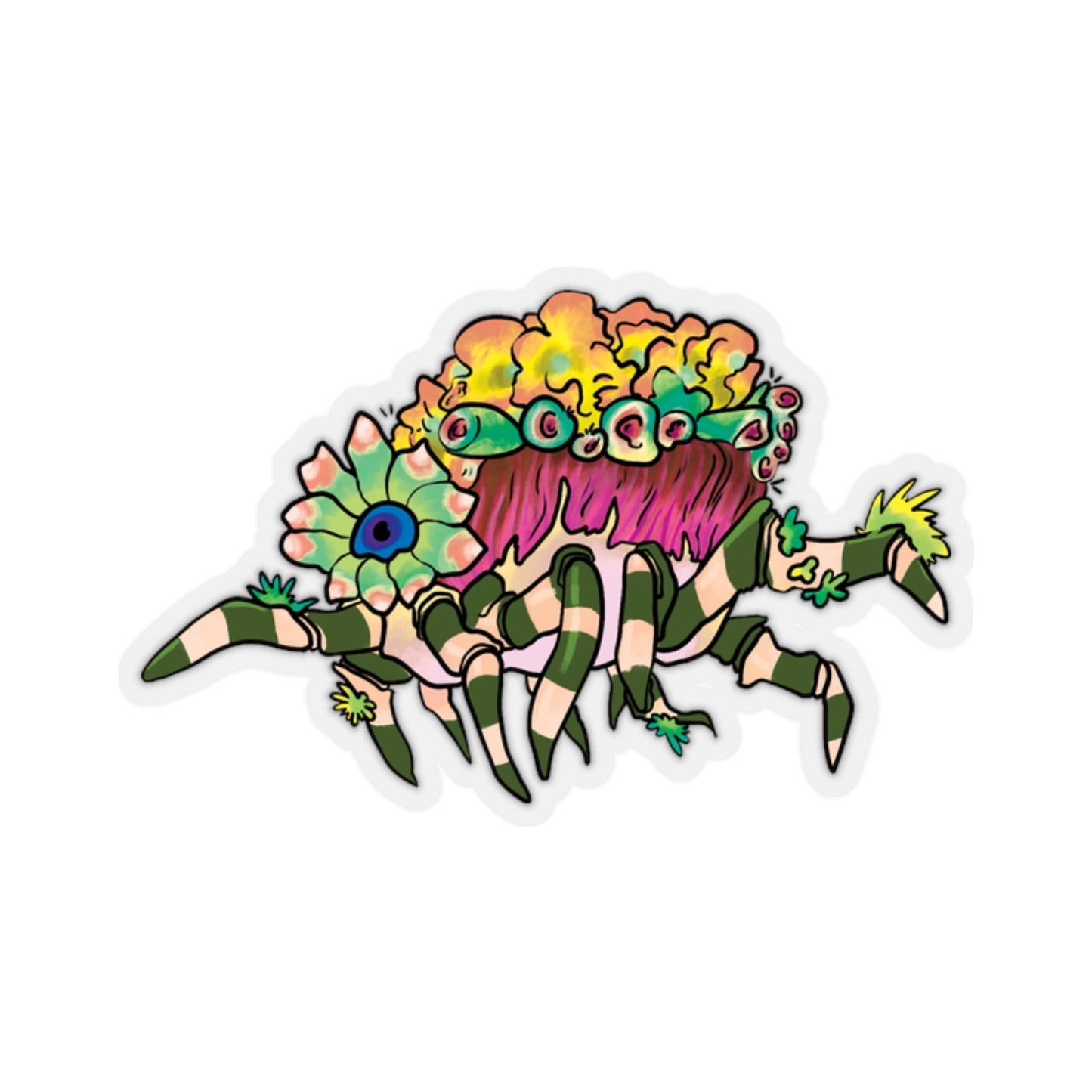 Decorator Crab crustacean sea ocean marine animal Kiss-Cut Sticker