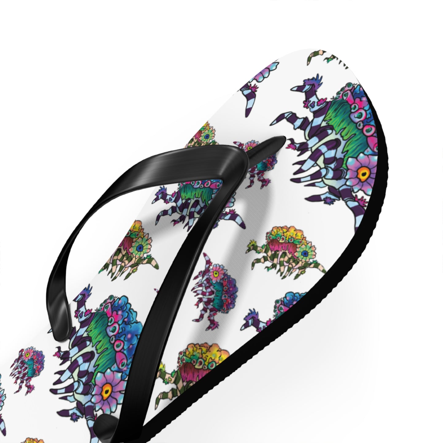 Decorator Crab Summer Beach and Pool Flip Flops