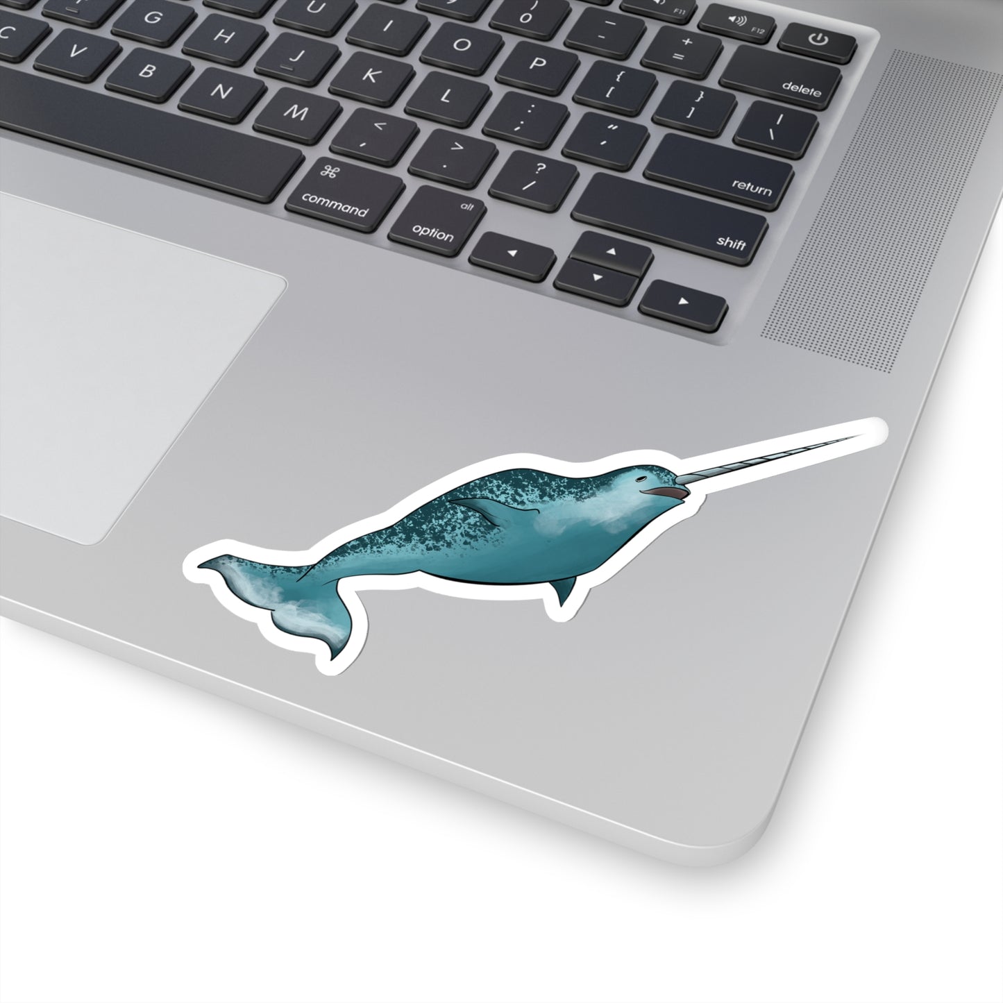 Narwhale whale ocean marine animal Kiss-Cut Sticker