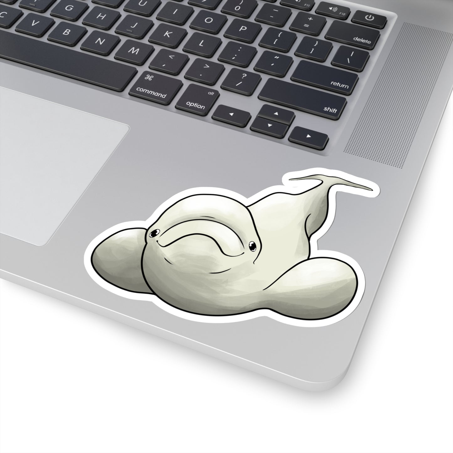 Beluga whale baby beluga ocean marine animal Kiss-Cut Sticker