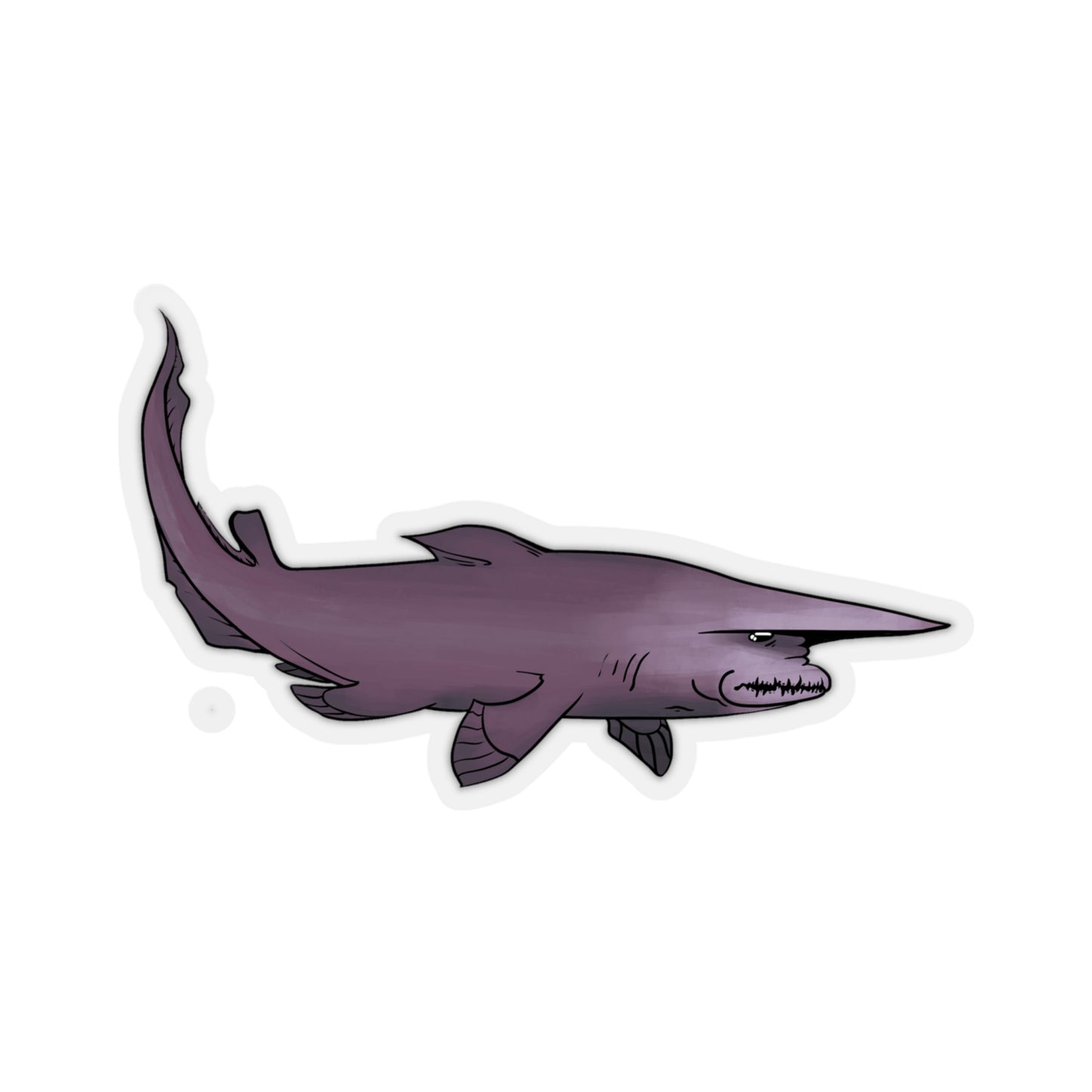 Goblin shark ocean marine sea animal Kiss-Cut Sticker