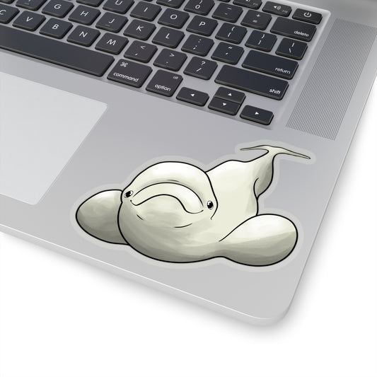 Beluga whale baby beluga ocean marine animal Kiss-Cut Sticker