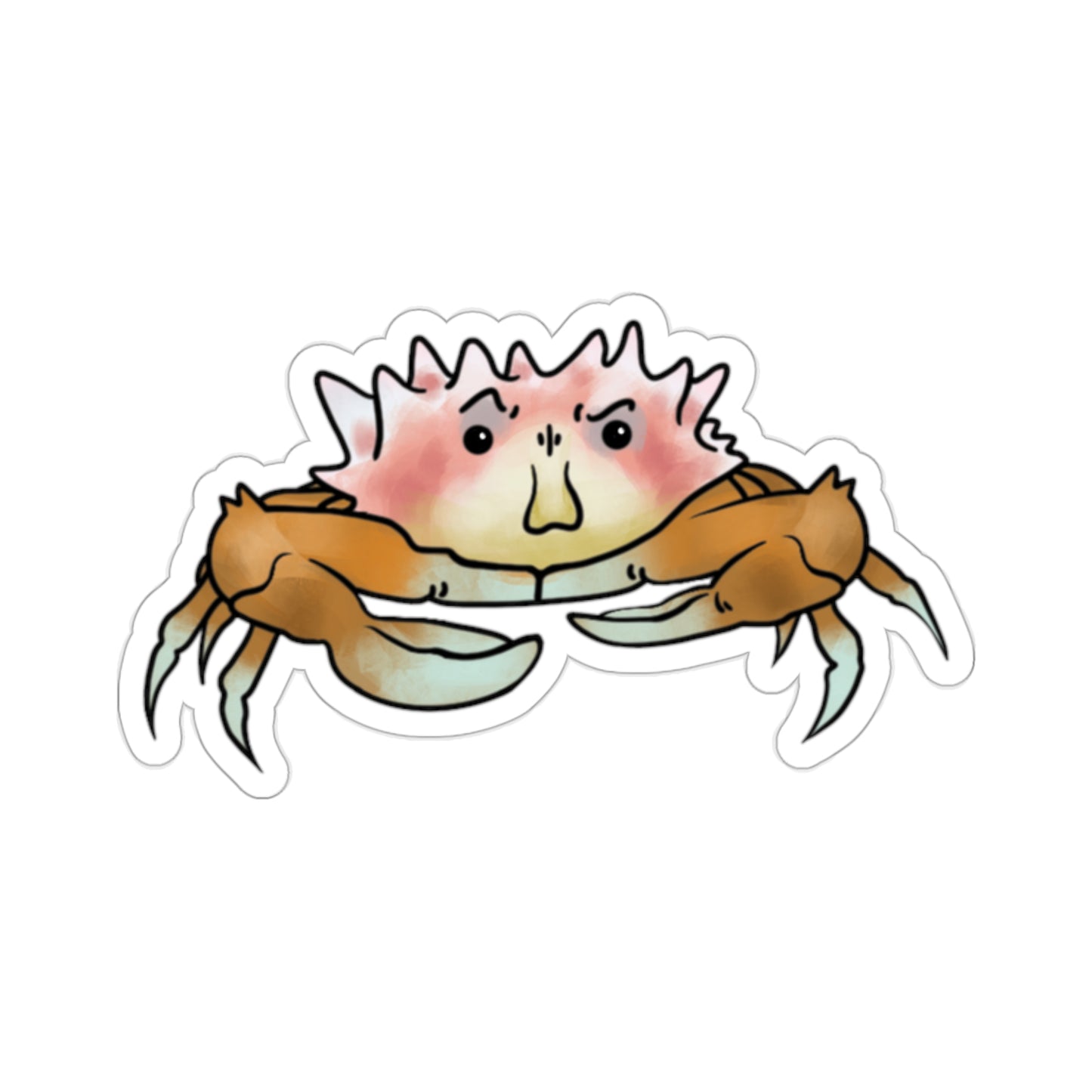 Crab heteronucia vesiculosa ocean marine sea animal Kiss-Cut Sticker