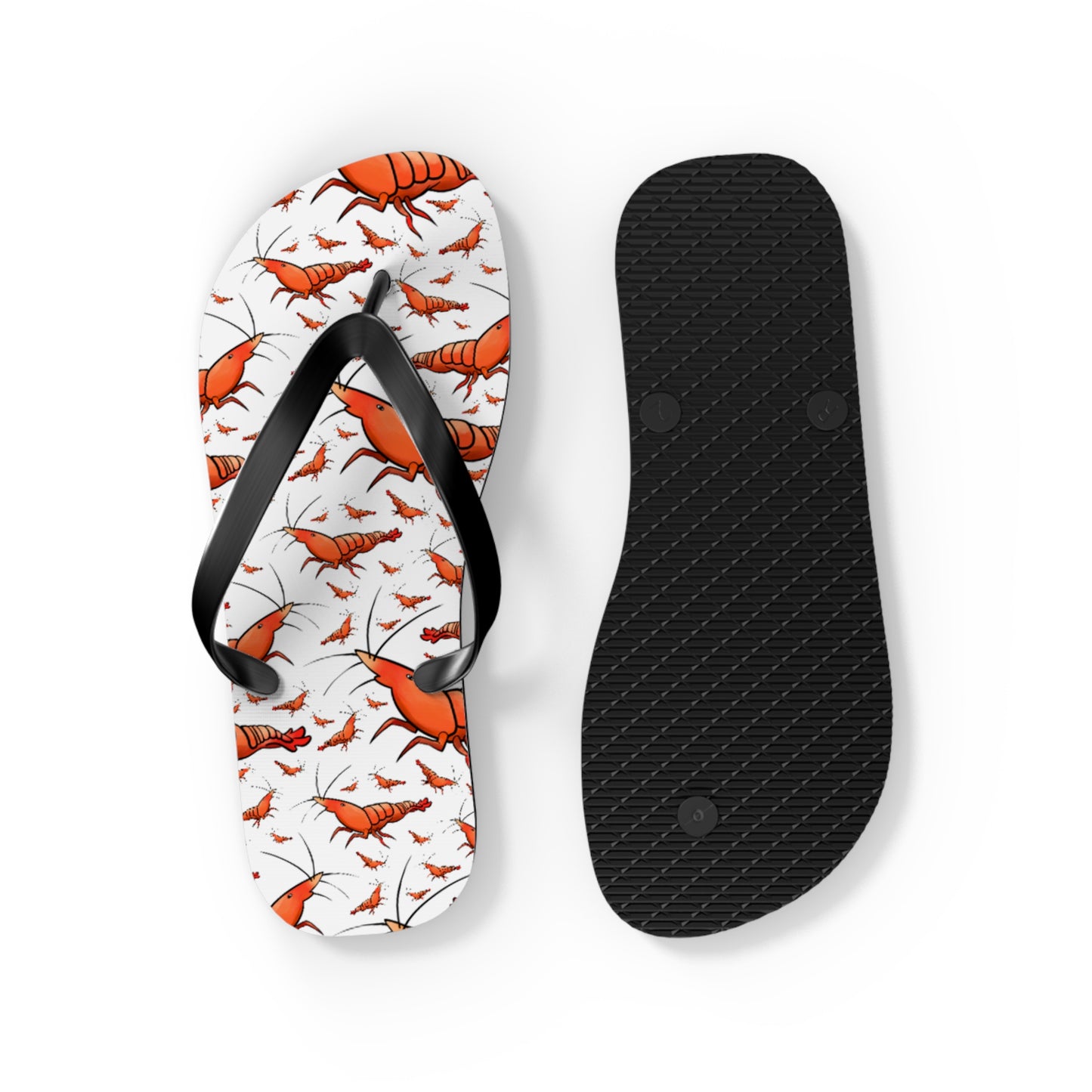 Shrimp Summer Beach and Pool Flip Flops