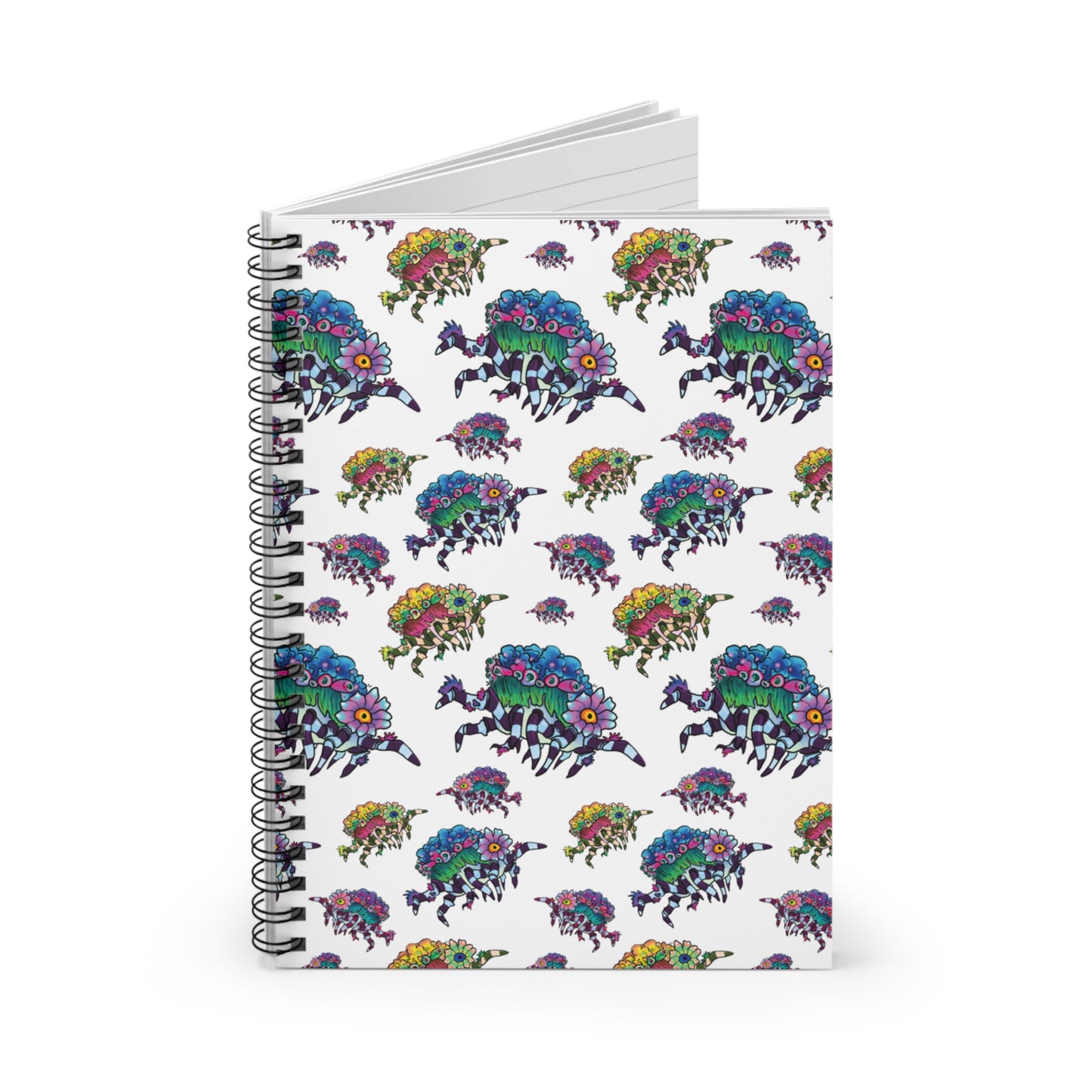 Decorator Crab Pattern Spiral Notebook - Ruled Line