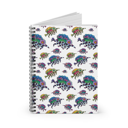 Decorator Crab Pattern Spiral Notebook - Ruled Line