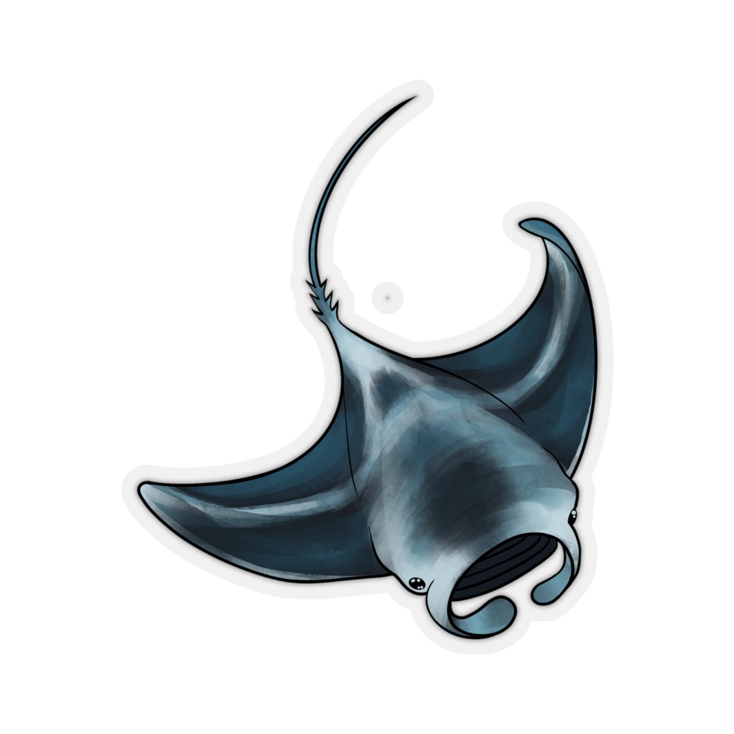 Manta Ray fish ocean marine animal Kiss-Cut Sticker