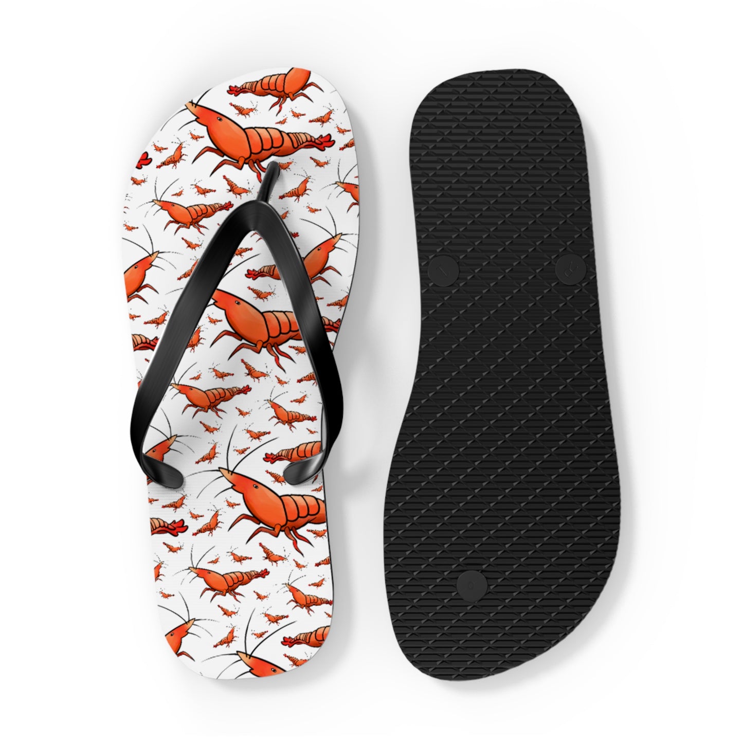 Shrimp Summer Beach and Pool Flip Flops