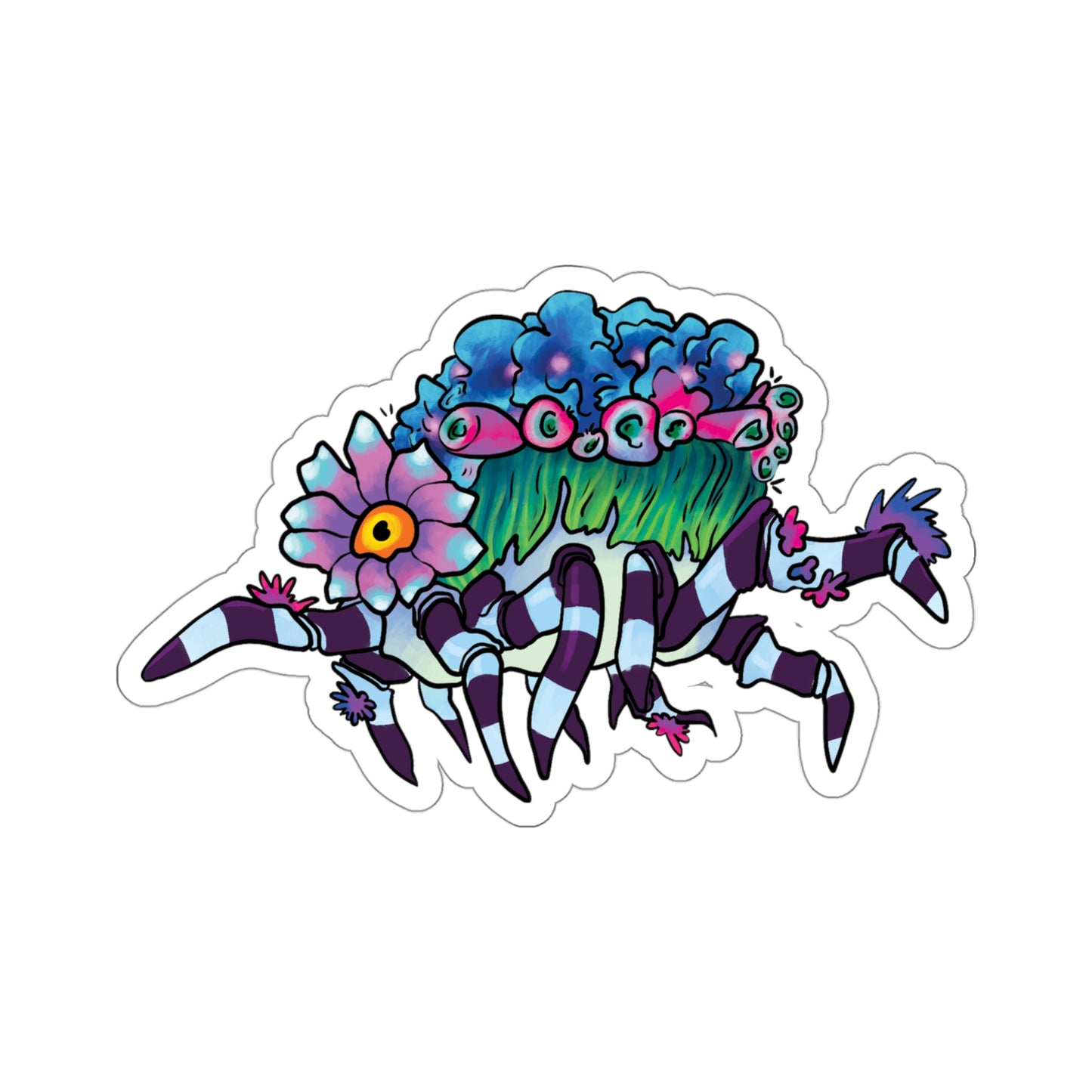Decorator Crab crustacean sea ocean marine animal Kiss-Cut Sticker