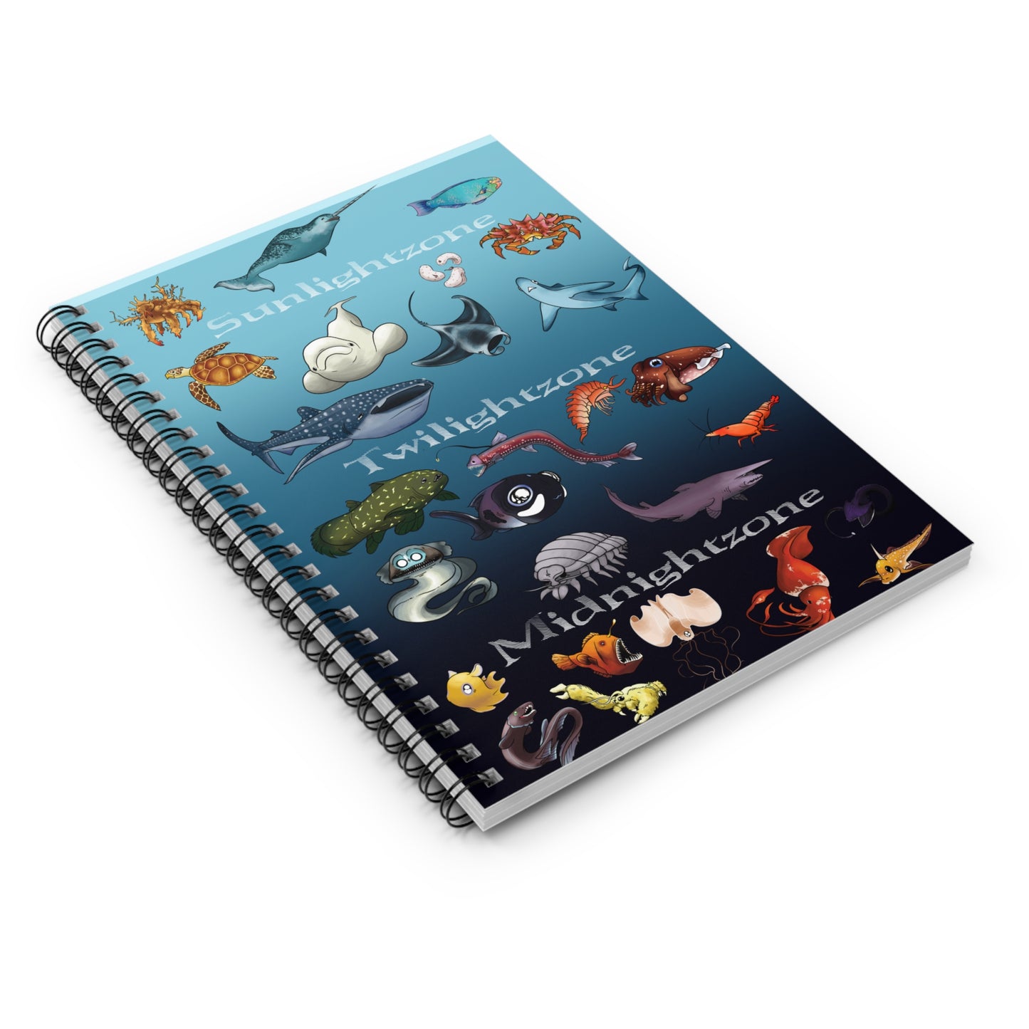 Ocean Zones Spiral Notebook - Ruled Line