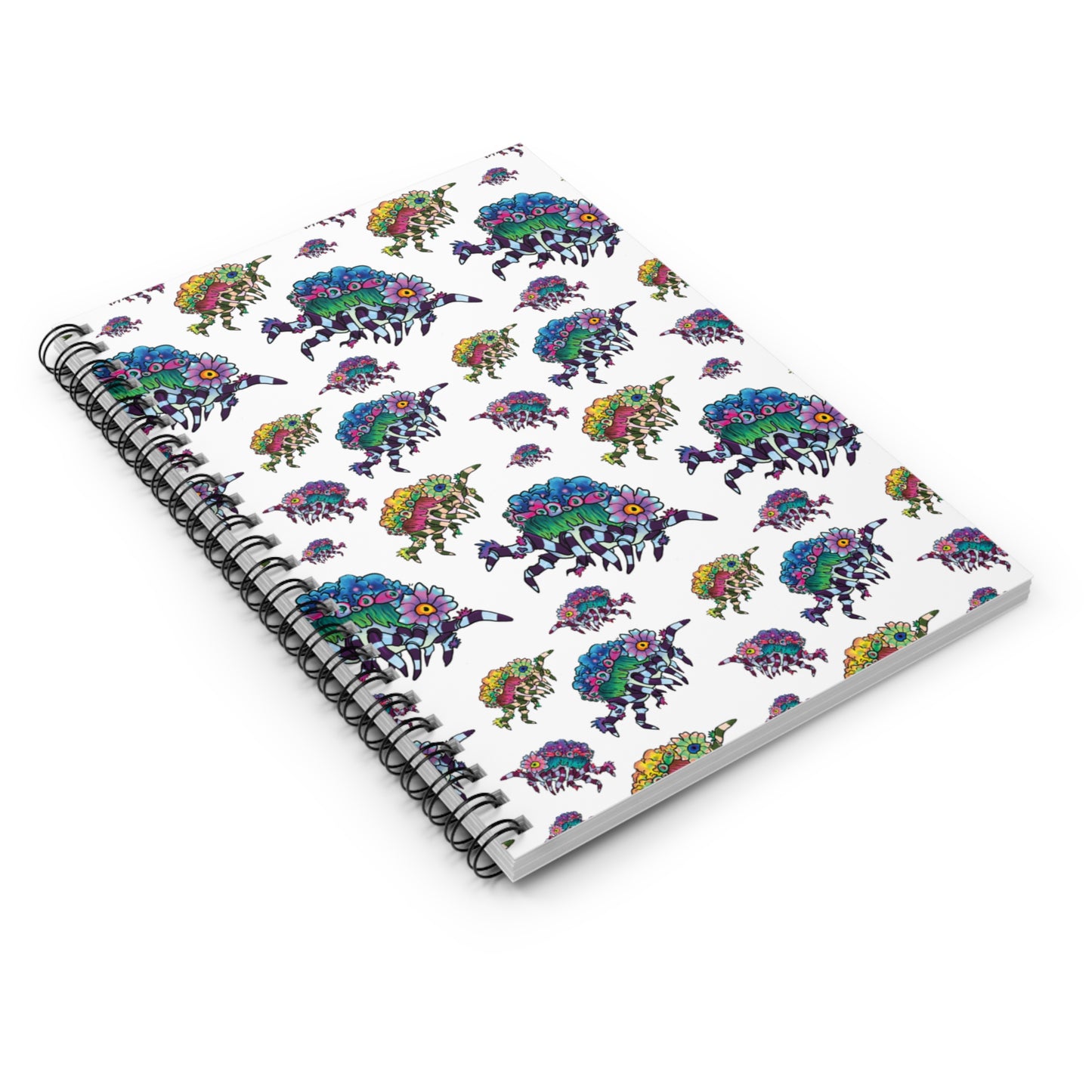 Decorator Crab Pattern Spiral Notebook - Ruled Line