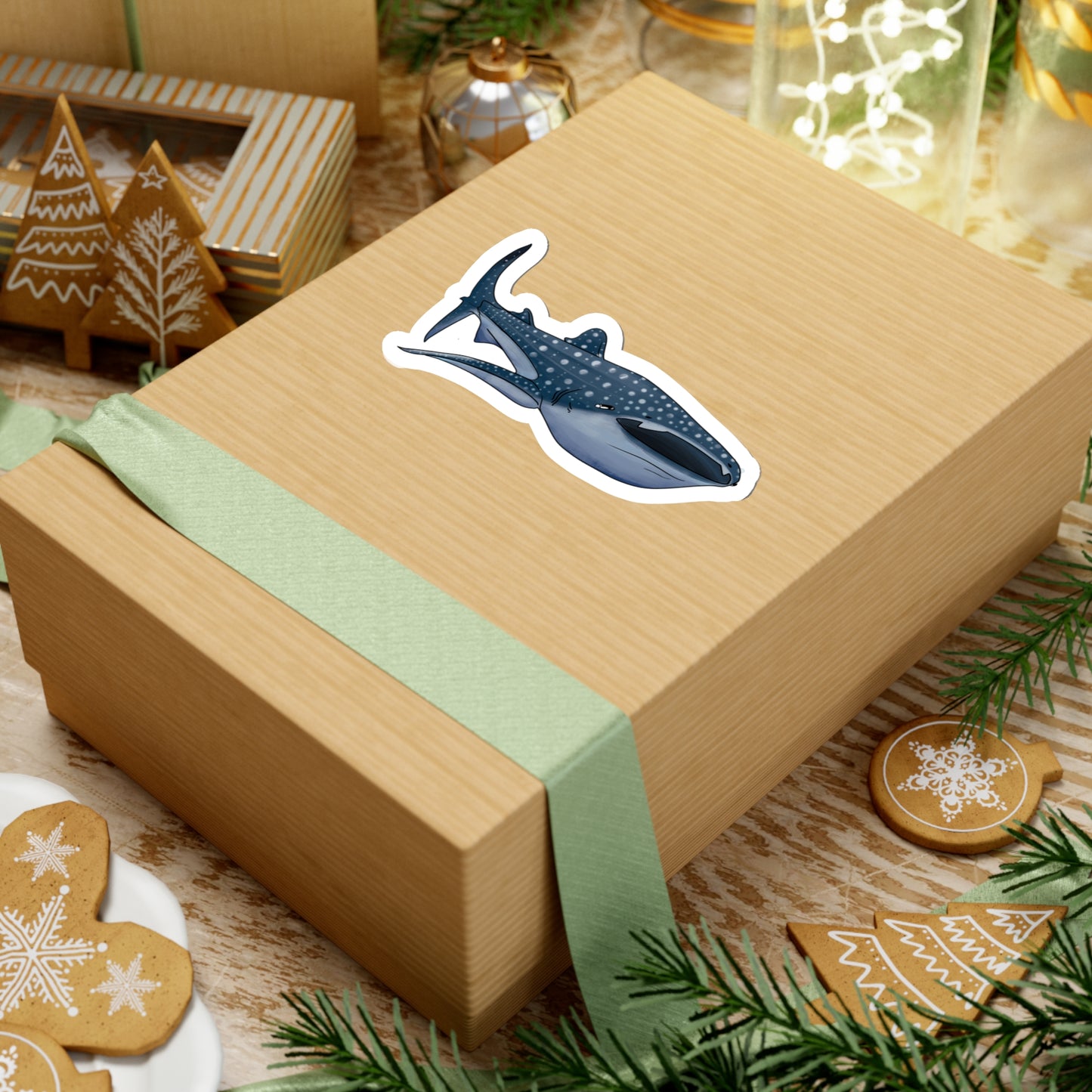 Whale Shark ocean marine animal Kiss-Cut Sticker