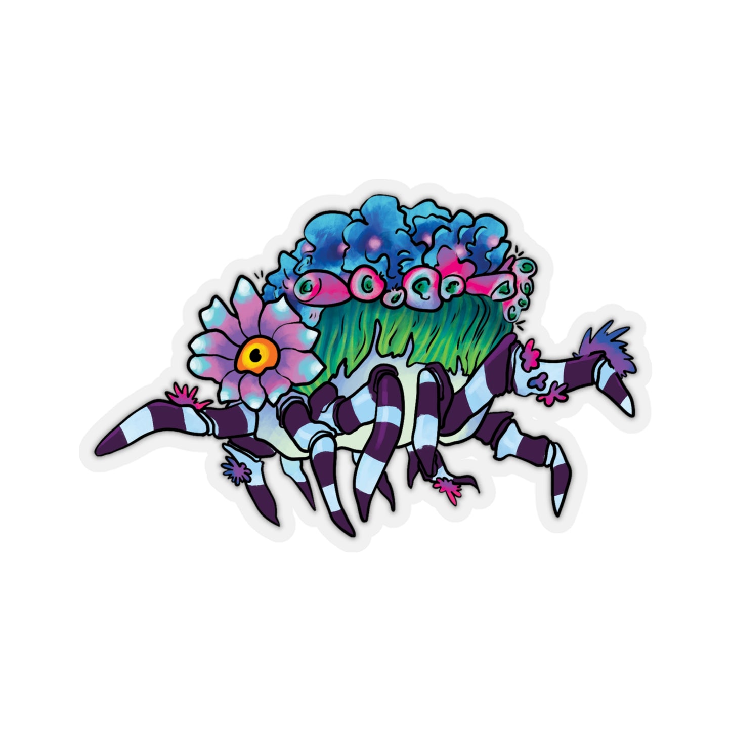 Decorator Crab crustacean sea ocean marine animal Kiss-Cut Sticker