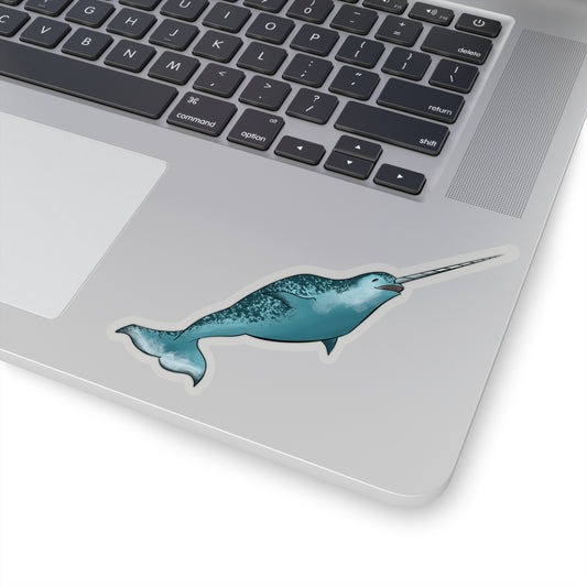Narwhale whale ocean marine animal Kiss-Cut Sticker