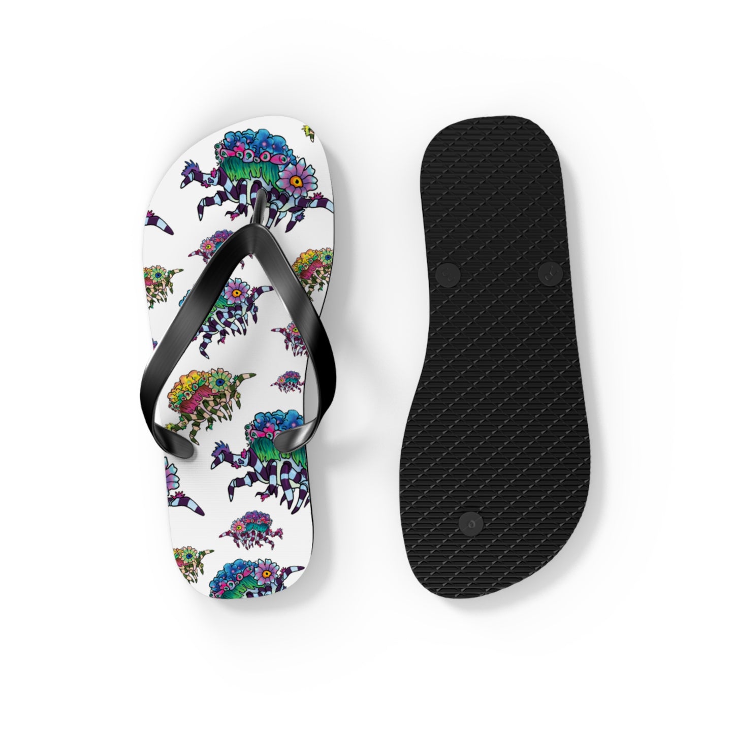 Decorator Crab Summer Beach and Pool Flip Flops