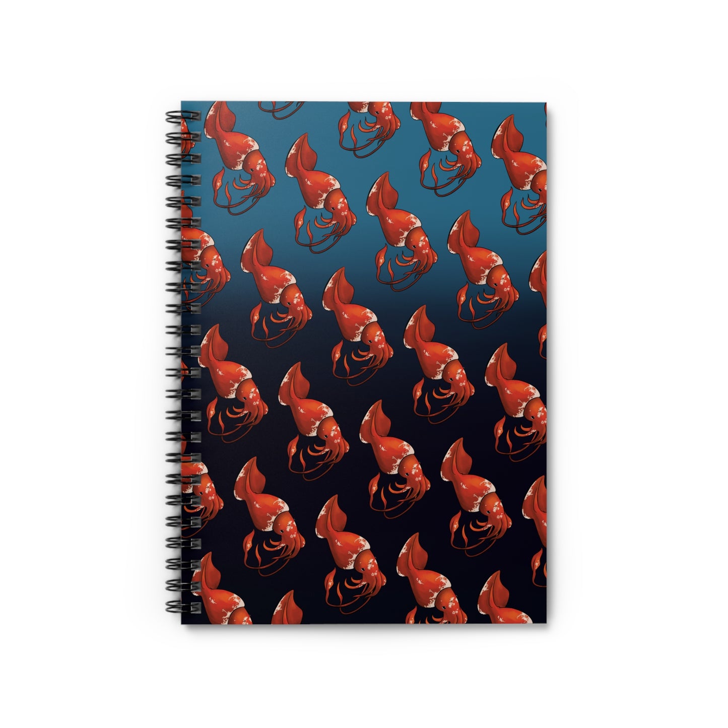 Colassal Squid Pattern Spiral Notebook - Ruled Line