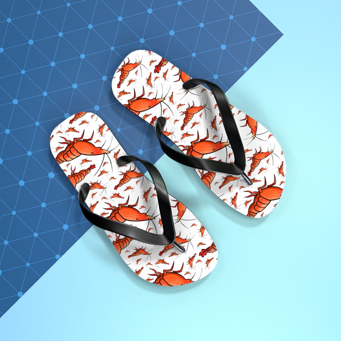 Shrimp Summer Beach and Pool Flip Flops
