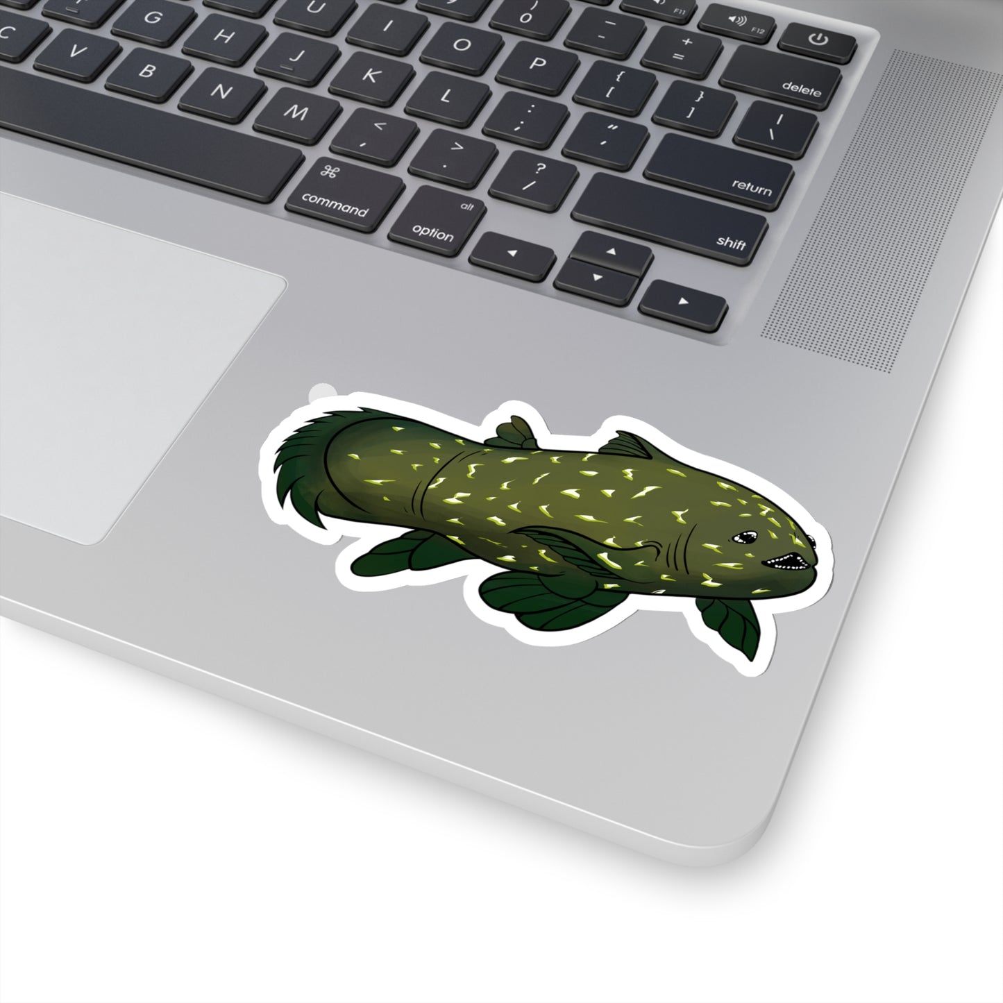 Coelacanth fish deep sea ancient lobe finned ocean marine animal Kiss-Cut Sticker