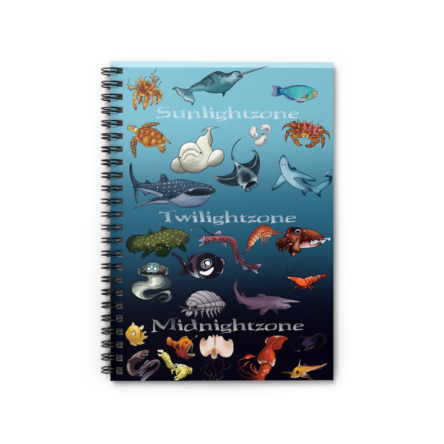 Ocean Zones Spiral Notebook - Ruled Line