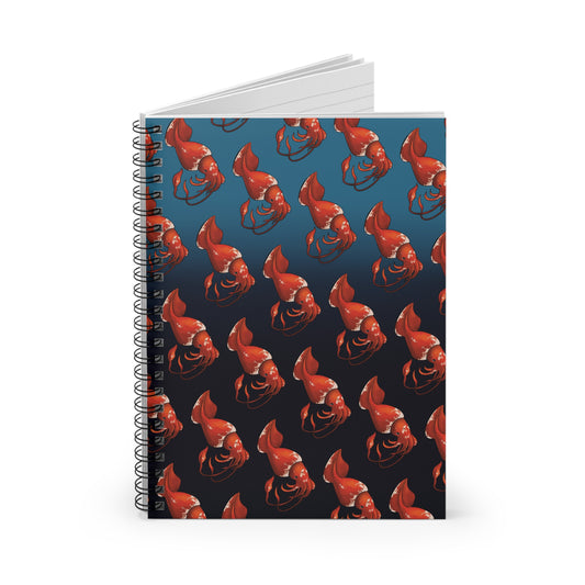 Colassal Squid Pattern Spiral Notebook - Ruled Line