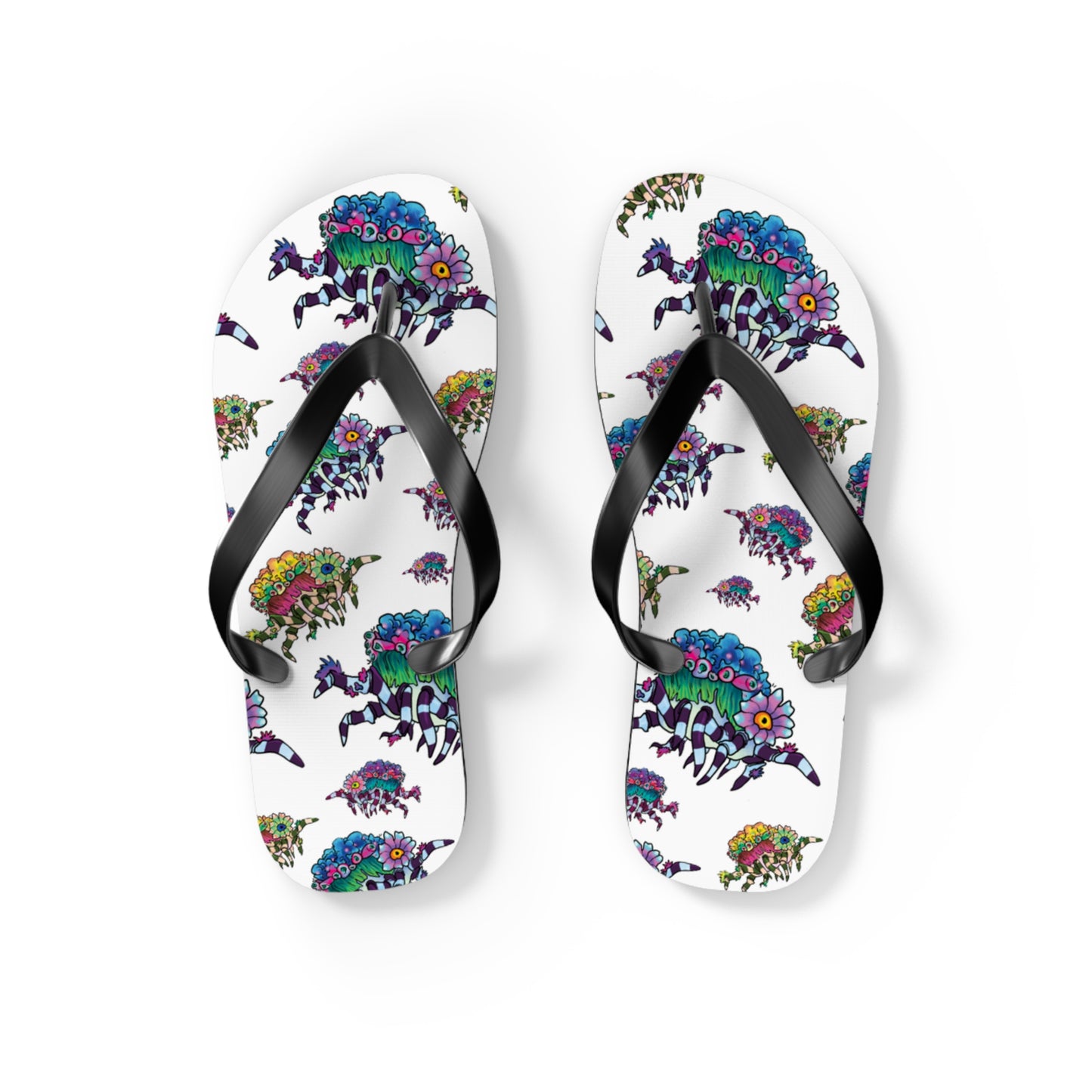Decorator Crab Summer Beach and Pool Flip Flops
