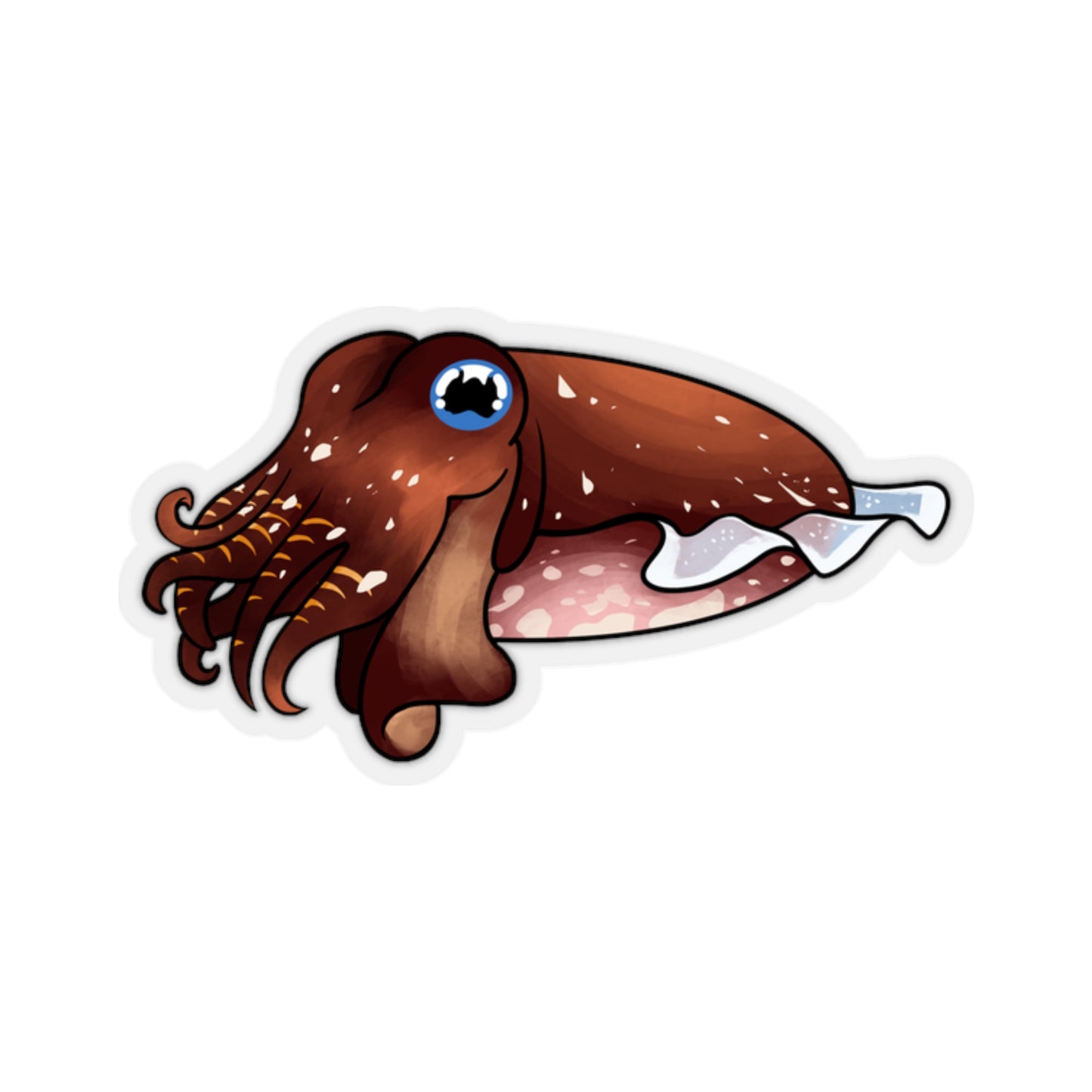 cuttlefish cephlopod fish deep sea ocean marine animal Kiss-Cut Sticker