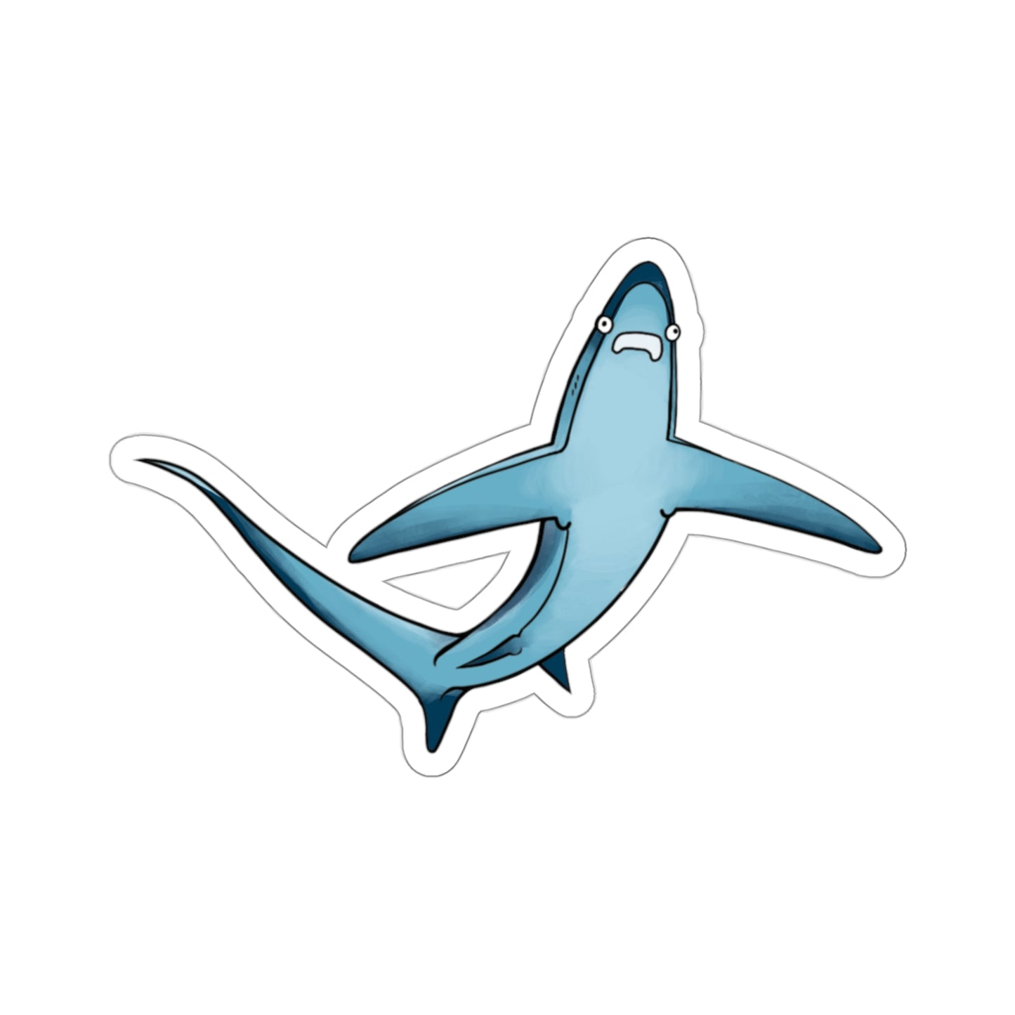 Thresher Shark ocean marine animal Kiss-Cut Sticker