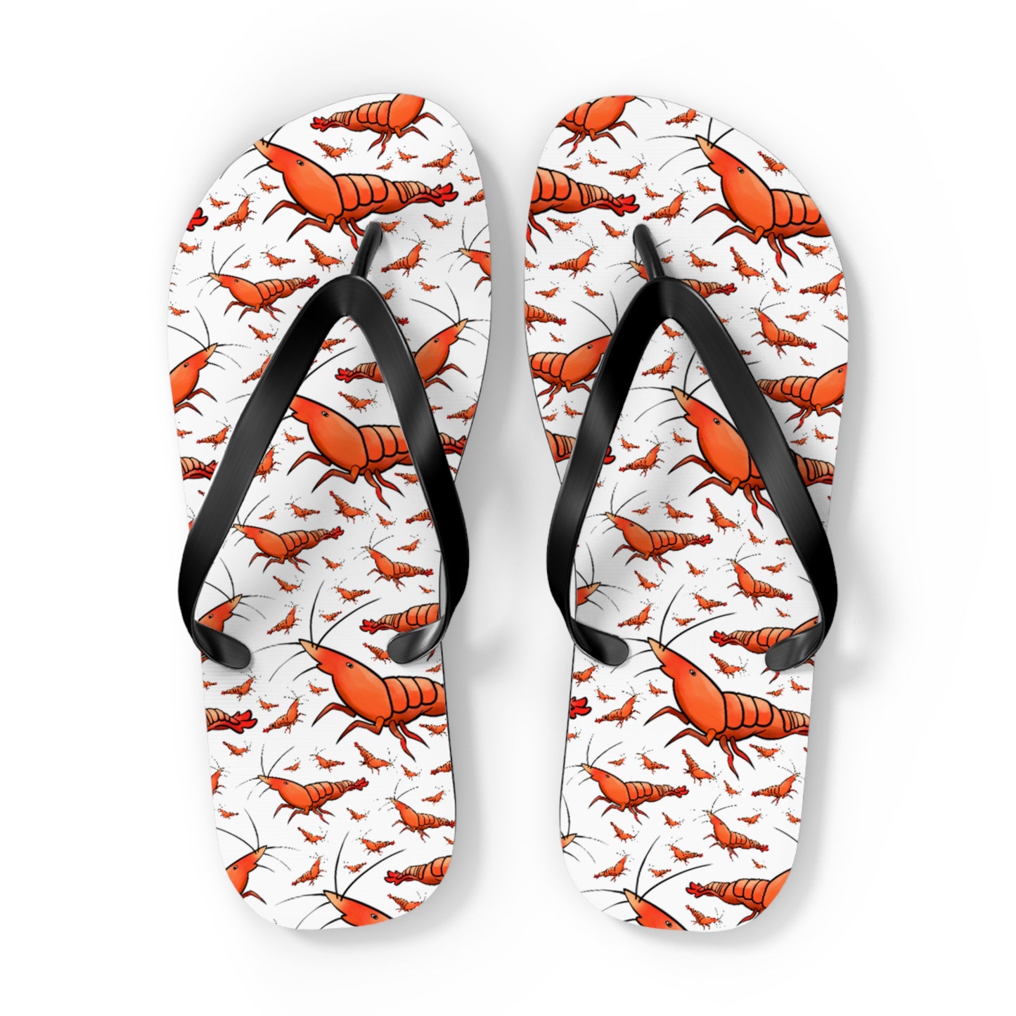 Shrimp Summer Beach and Pool Flip Flops